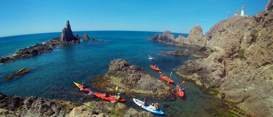 Kayak en las negras (Cabo de Gata) Foto galería 2