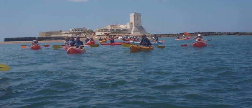 Tour en kayak por el castillo de Sancti Petri al atardecer Foto galería 2