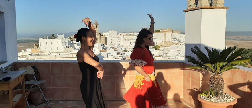 Clase de flamenco en Vejer de la Frontera