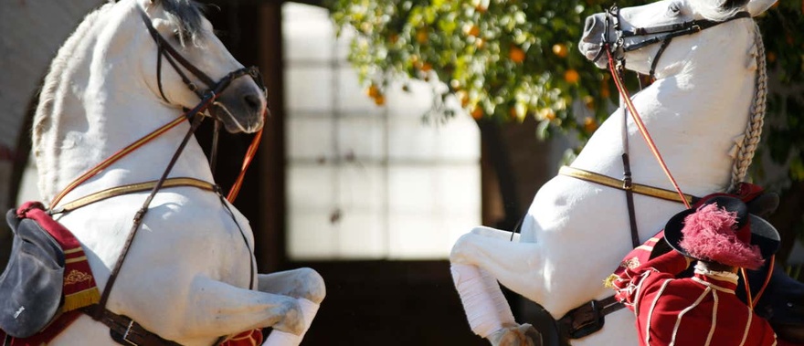 Espectáculo ecuestre en las Caballerizas Reales de Córdoba